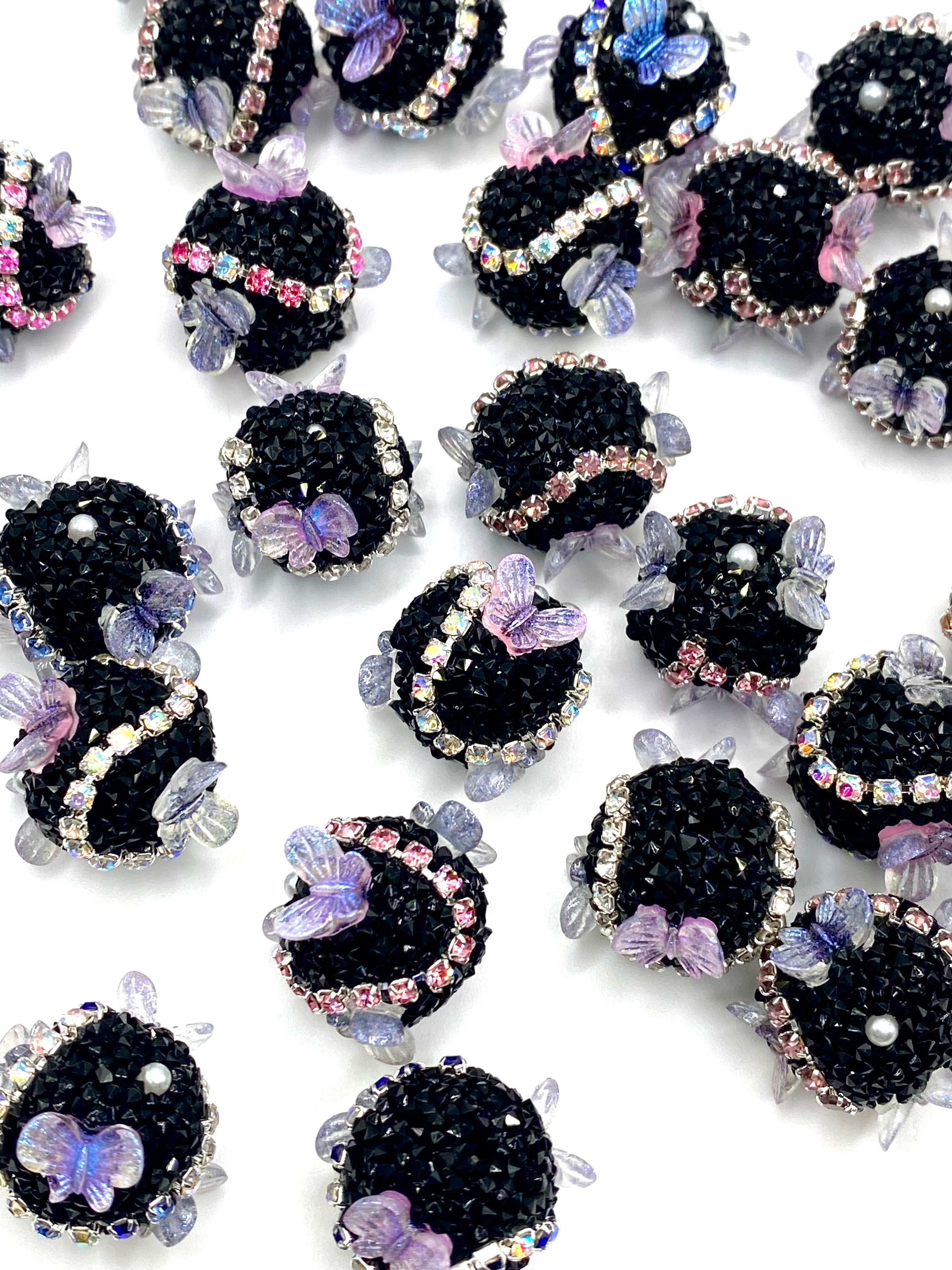 Flutter Acrylic Beads 18mm | Butterfly Beads - 5pcs