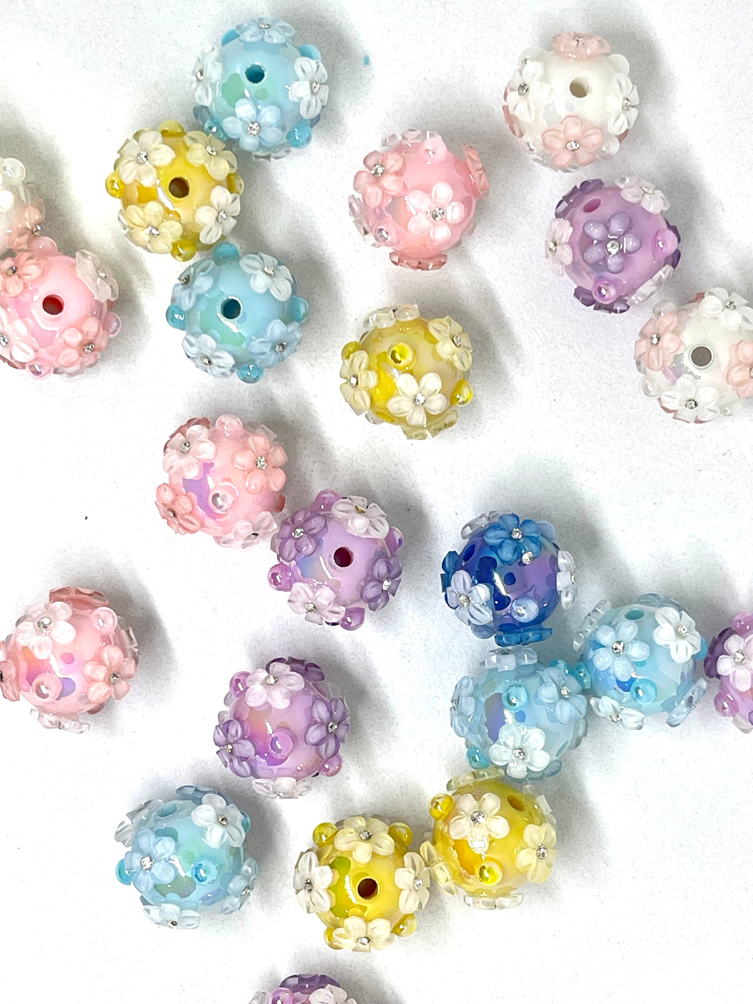 She's A Wild Flower Fancy Beads- 5pcs