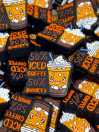 50% Iced Coffee 50% Anxiety Focal Beads