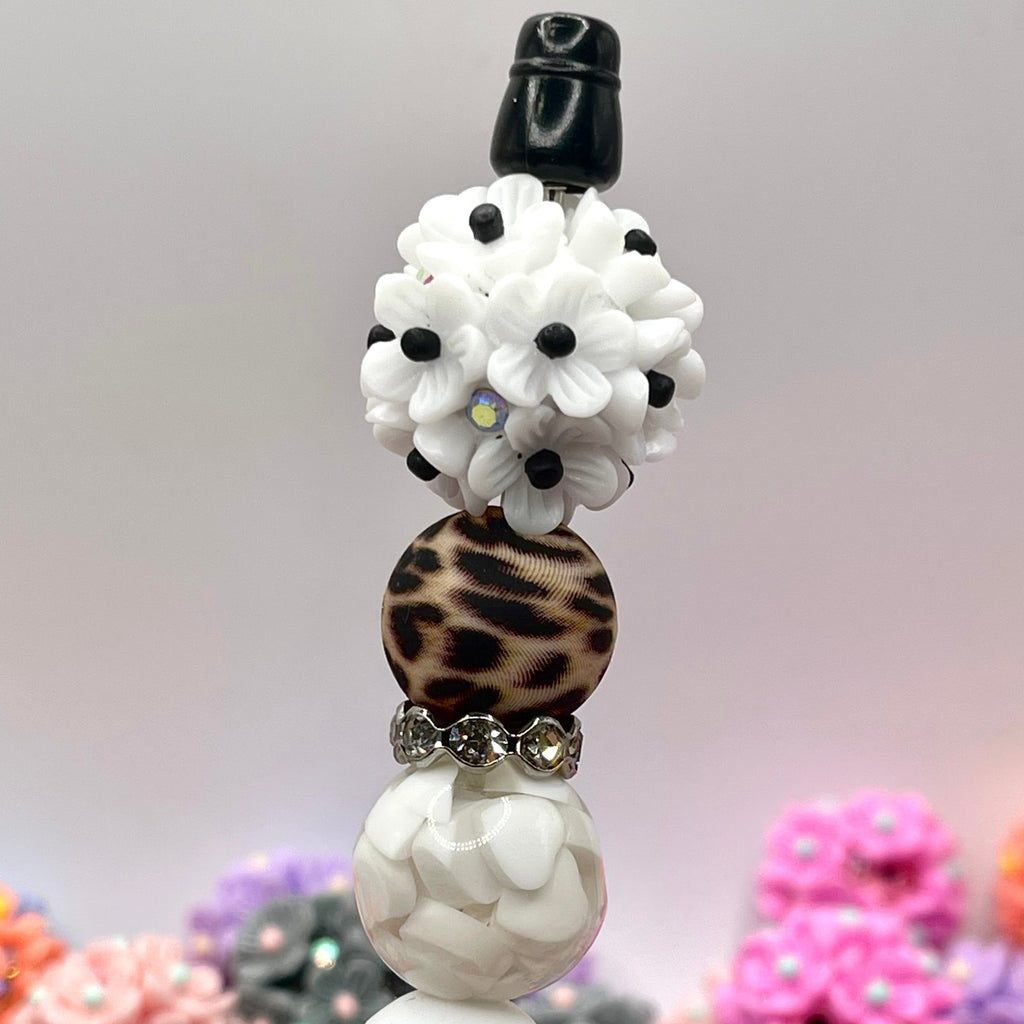 Flowers Make Me Happy Fancy Acrylic Beads