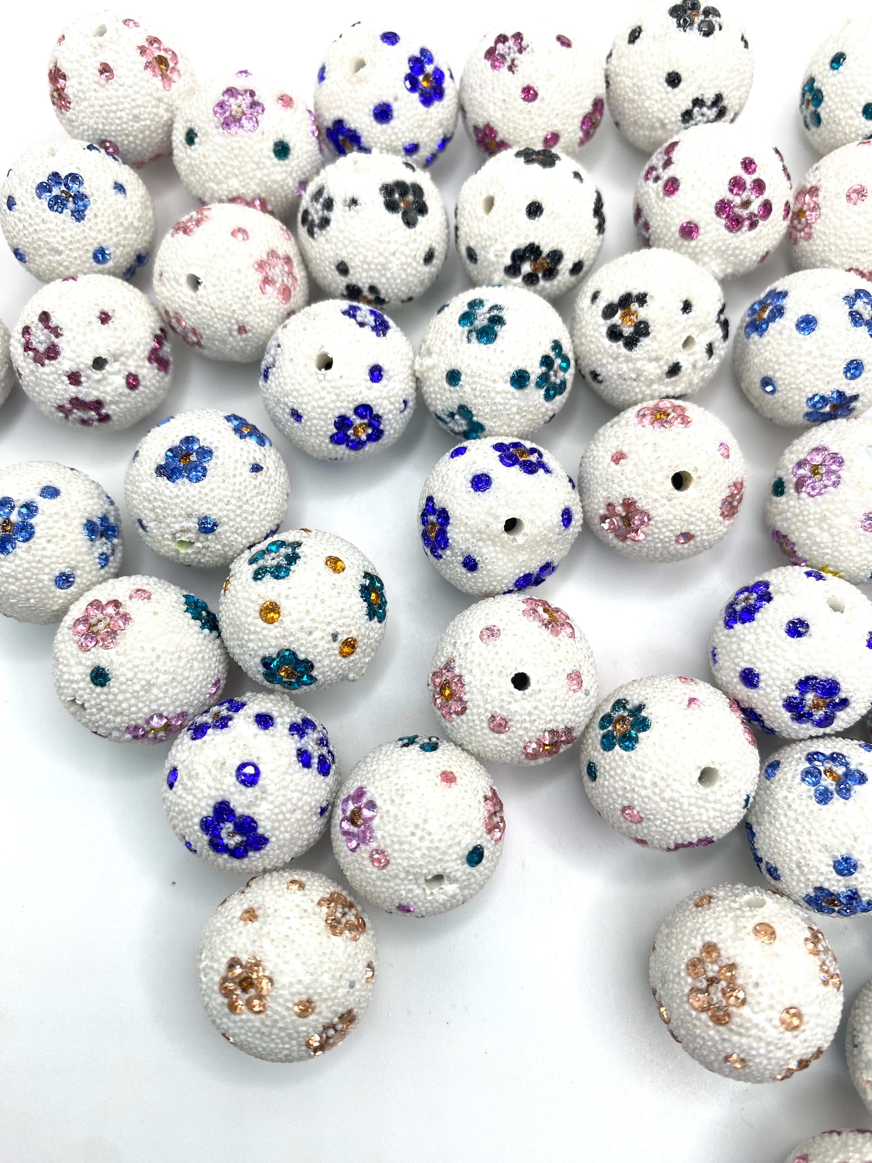 Delicate Snow Flower Fancy Acrylic Beads