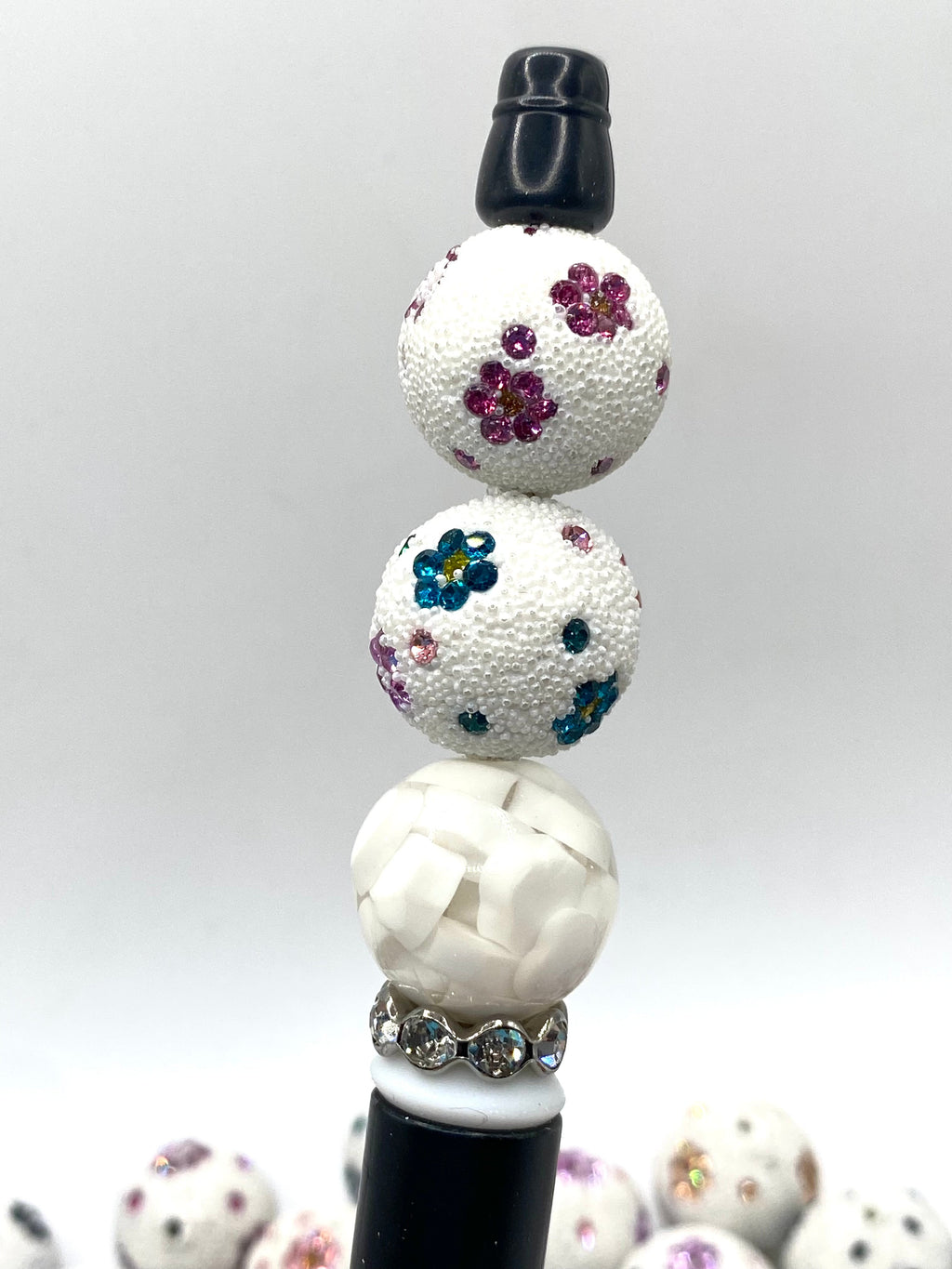 Delicate Snow Flower Fancy Acrylic Beads