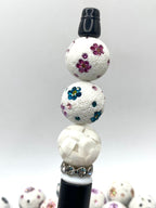 Delicate Snow Flower Fancy Acrylic Beads