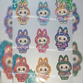 Holographic Labubu Themed Stickers