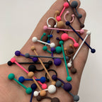 Perfectly Purple Matte Barbell Tongue Ring