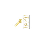 Solid 14K Yellow Gold 1.5mm Ball Nose Ring