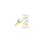 Solid 14K Yellow Gold 2mm Synthetic Opal Nose Ring