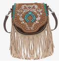 Black Western Fringe Crossbody Purse