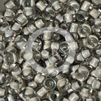 TOHO TR-08-261   8/0 Metallic Gray Lined Crystal Rainbow Seed Beads, 5 or 10 Grams