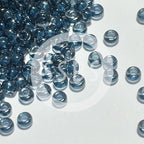 Miyuki 11-390  11/0 Transparent Steel Blue Luster Seed Beads - 5 or 10 gm