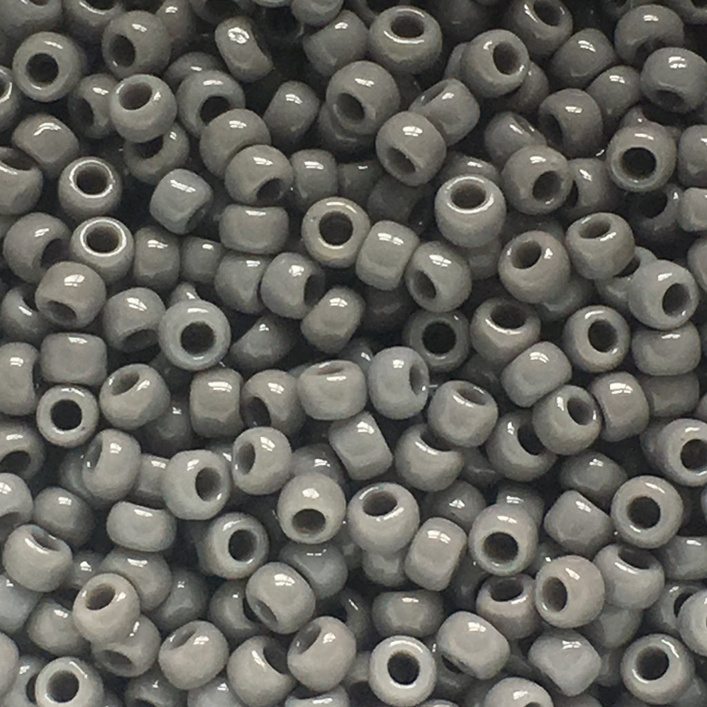 TOHO TR-08-53D  8/0 Opaque Gray Seed Beads, 5 or 10 gm
