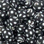 P56 POLKA DOT BLACK 15MM PRINT (10ct)