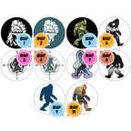 Sasquatch Themed Cabs 1½ EPOXY STICKER (PAIR)