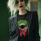 Holiday Vampire Wreath Black Tee Shirt