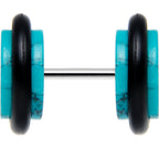 Aqua Faux Marble Cheater Plug Set