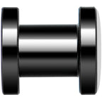 Black White Leopard Eyes Black Anodized Screw Fit Plug Set 2G