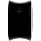 Black Acrylic Man Woman Floral Silhouette Saddle Plug Set 5/8