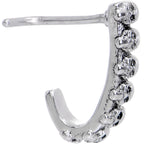 20G Halloween Scary Skulls Faux Hoop L Shaped Nose Ring