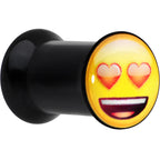 2G Licensed Heart Eyes emoji Acrylic Double Flare Plug Set