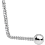 2mm Ball End So Twisted L Shaped Nose Ring