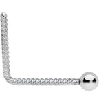 2mm Ball End So Twisted L Shaped Nose Ring