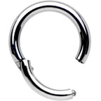 16G 1/4 Solid G23 Implant Grade Titanium Hinged Segment Ring