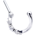 16G 5/16 Clear Gem Sparkle Hinged Cartilage Clicker