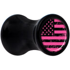 Black Acrylic Pink American Flag Saddle Plug Set 4G