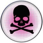 16G 1/4 Pink Black Skull Tragus Cartilage Earring