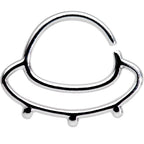 16G 3/8" Outer Space UFO Septum Ring