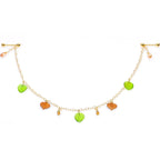 Handcrafted Gold Tone Anodized Leaves of Fall Nipple Chain