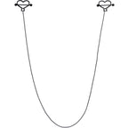 Black Anodized Heart to Heart Dangle Nipple Chain