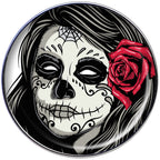 16G 1/4 Katrina Sugar Skull with Rose Flower Tragus Cartilage Earring