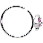 20G 3/8 Pink Gem Sassy Seamless Circular Ring