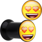 2G Licensed Heart Eyes emoji Acrylic Double Flare Plug Set
