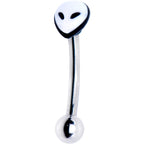 16G 5/16 Gray Alien Curved Eyebrow Ring