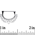 14G 9/16 Leaves of the Lotus Flower Nipple Clicker Set